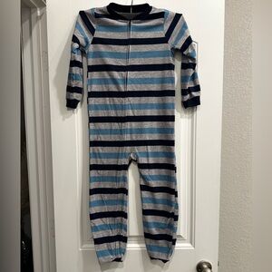 Carter's Striped Blue and Gray Footie